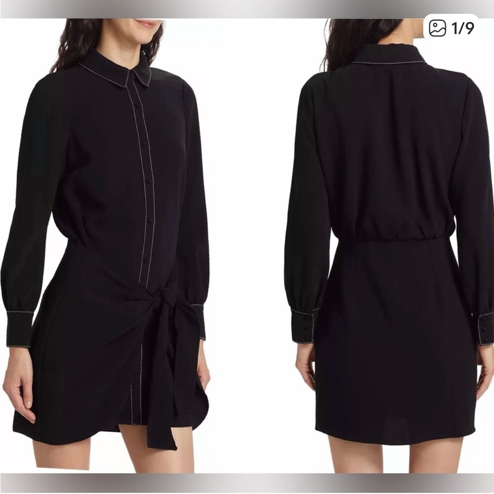 NWT Cinq A Sept Gaby dress sz 4 black